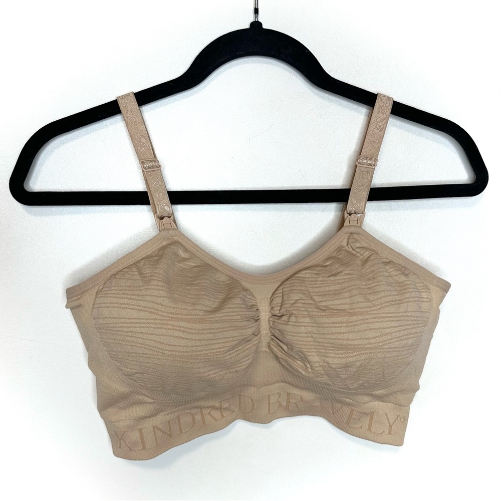 Kindred Bravely Sublime Hands-Free Pumping and Nursing Bra Beige Size Medium